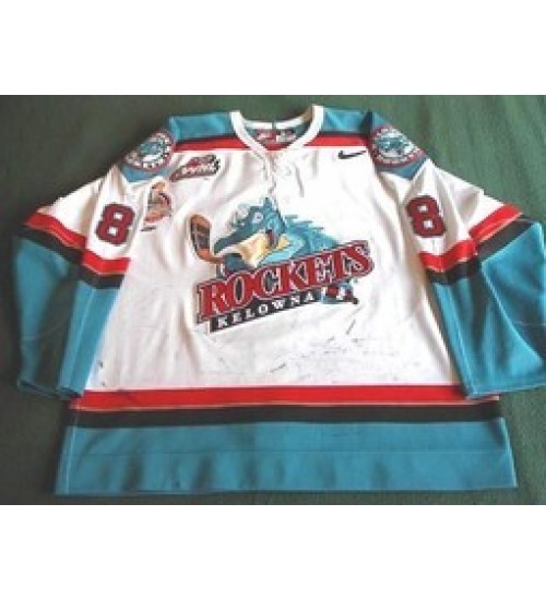 Custom WHL Kelowna Rockets 02 03 Tyler Mosienko Home Hockey Jersey White